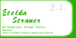 etelka stramer business card